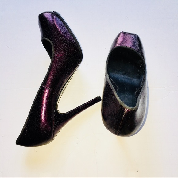 Te Casan Platform Stiletto Purple Sz 37.5 - Picture 2 of 5